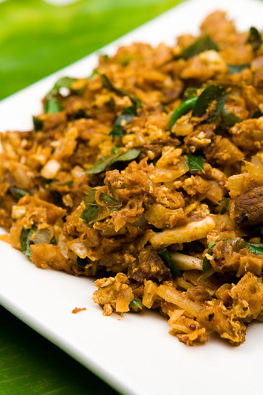 Kothu roti à l'agneau